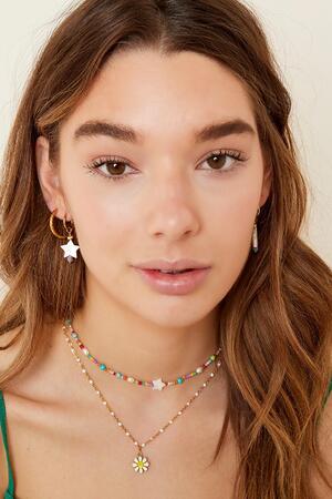 Renkli yıldız kolye - #summergirls koleksiyonu Multi Glass h5 Resim2